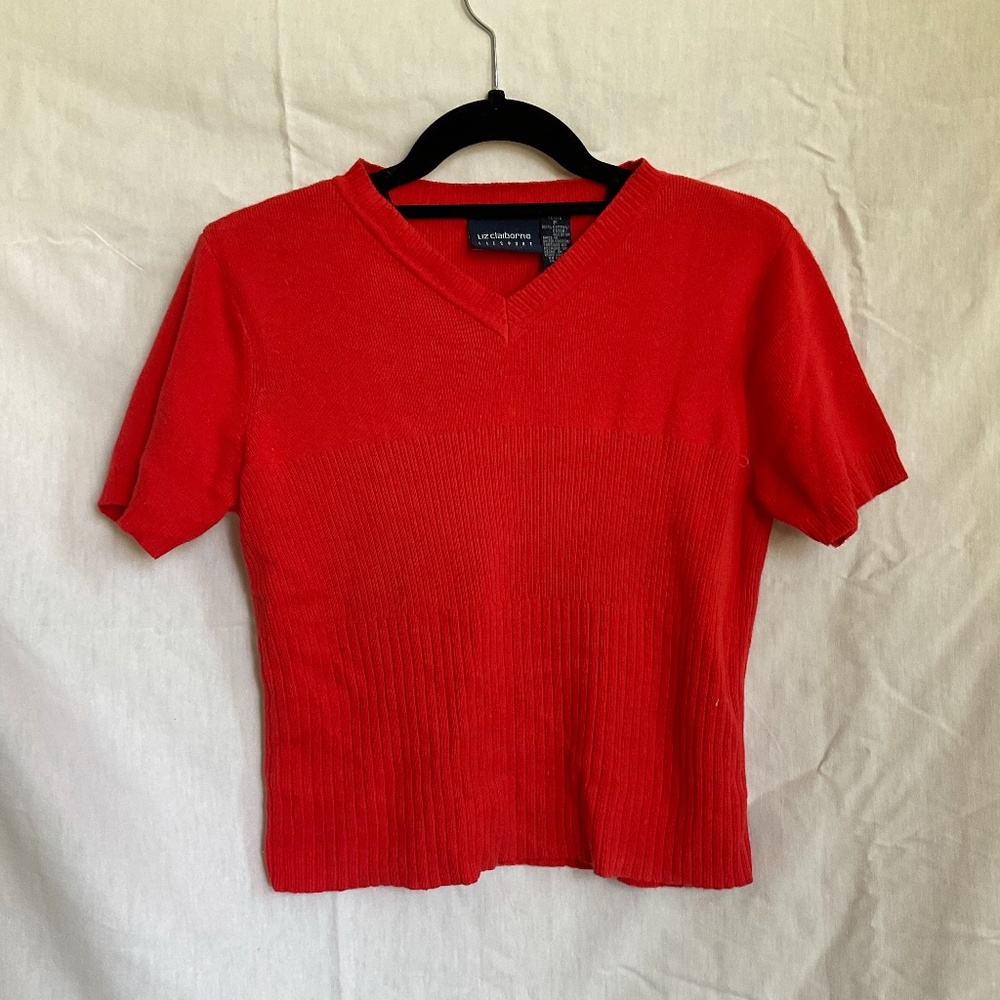 Cherry red sweater top